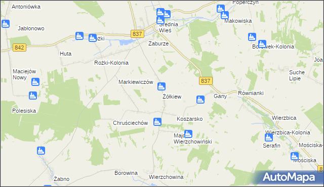 mapa Żółkiew, Żółkiew na mapie Targeo