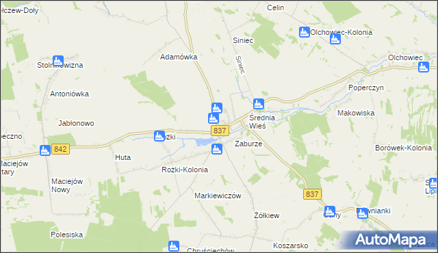 mapa Żółkiewka-Osada, Żółkiewka-Osada na mapie Targeo