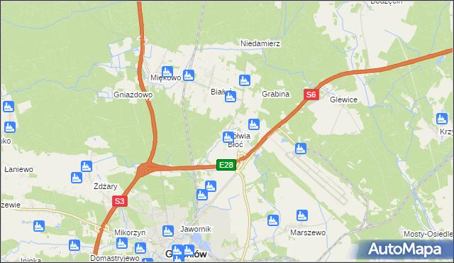 mapa Żółwia Błoć, Żółwia Błoć na mapie Targeo