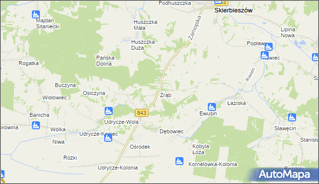 mapa Zrąb, Zrąb na mapie Targeo