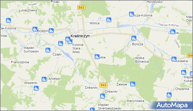 mapa Żułów, Żułów na mapie Targeo