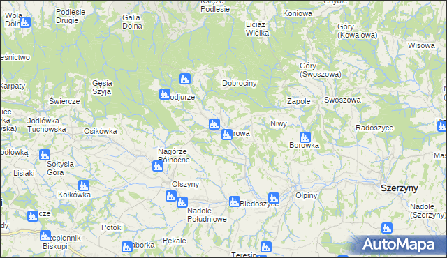 mapa Żurowa, Żurowa na mapie Targeo