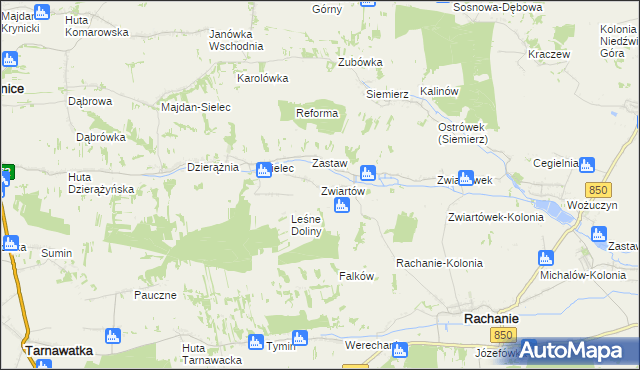 mapa Zwiartów, Zwiartów na mapie Targeo