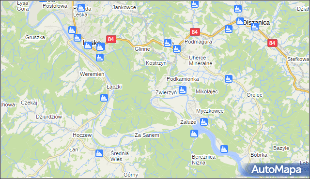 mapa Zwierzyń, Zwierzyń na mapie Targeo