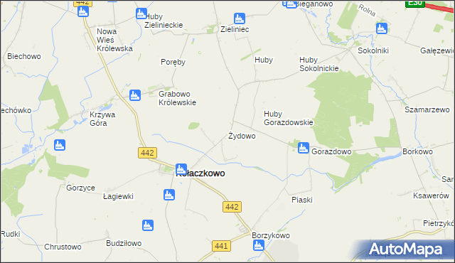 mapa Żydowo gmina Kołaczkowo, Żydowo gmina Kołaczkowo na mapie Targeo