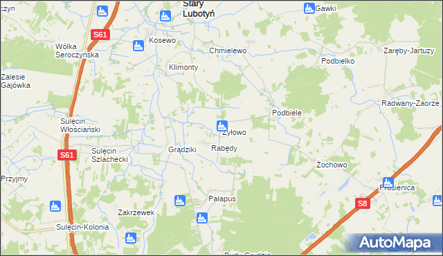 mapa Żyłowo, Żyłowo na mapie Targeo