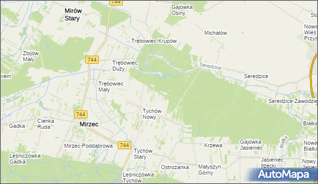 mapa Gajówka Niwy, Gajówka Niwy na mapie Targeo