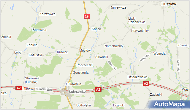 mapa Siliwonki, Siliwonki na mapie Targeo
