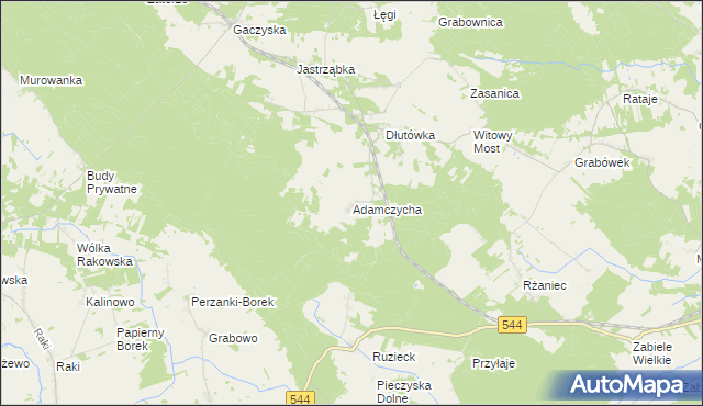 mapa Adamczycha, Adamczycha na mapie Targeo