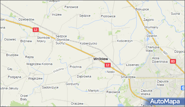 mapa Ocin, Ocin na mapie Targeo