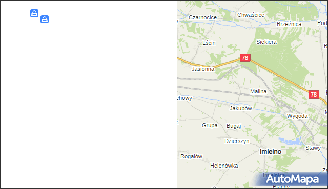 mapa Dalechowy, Dalechowy na mapie Targeo