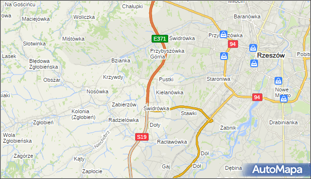 mapa Kielanówka, Kielanówka na mapie Targeo