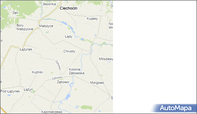 mapa Miliszewy, Miliszewy na mapie Targeo