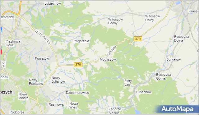 mapa Modliszów, Modliszów na mapie Targeo