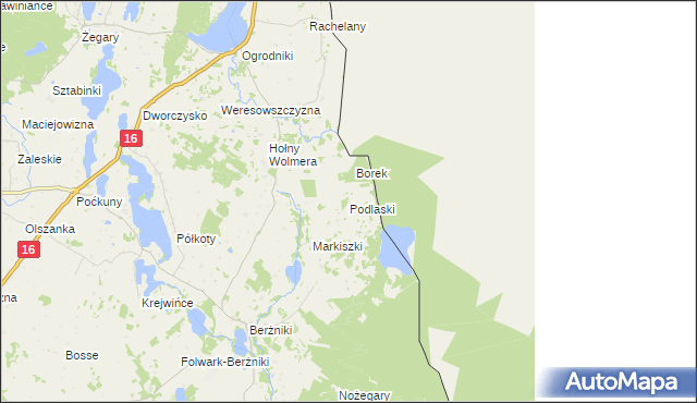 mapa Podlaski gmina Sejny, Podlaski gmina Sejny na mapie Targeo