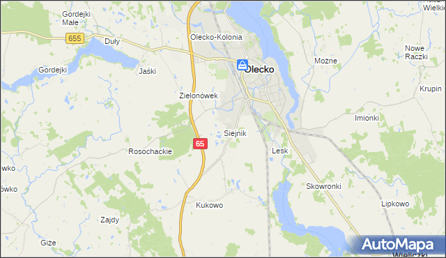 mapa Siejnik, Siejnik na mapie Targeo