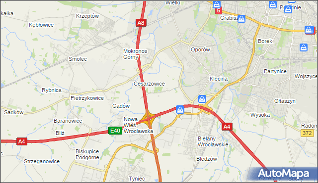 mapa Zabrodzie gmina Kąty Wrocławskie, Zabrodzie gmina Kąty Wrocławskie na mapie Targeo