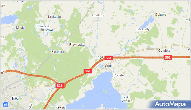 mapa Lega, Lega na mapie Targeo