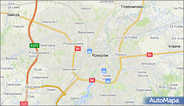 mapa Rzeszów, Rzeszów na mapie Targeo