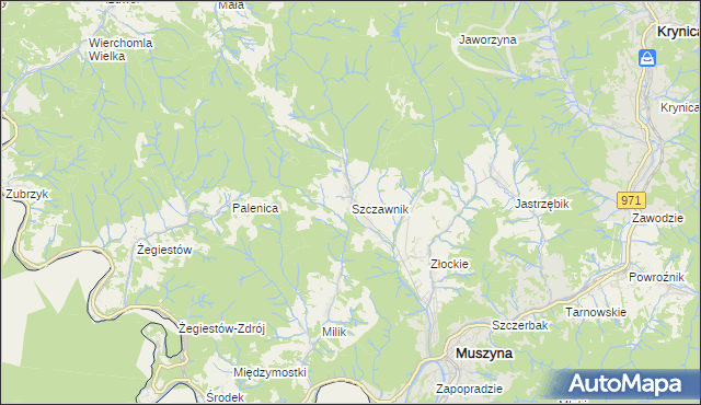 mapa Szczawnik, Szczawnik na mapie Targeo