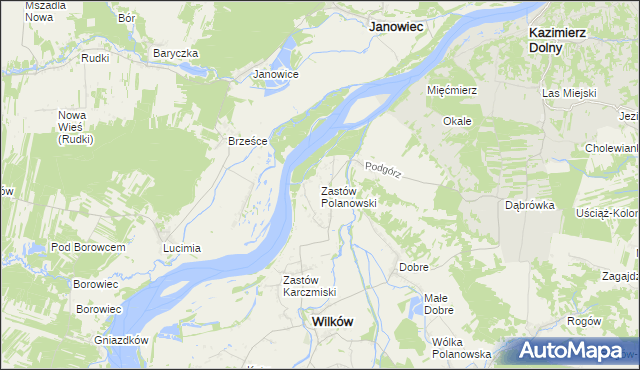 mapa Zastów Polanowski, Zastów Polanowski na mapie Targeo