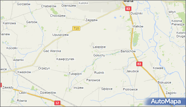 mapa Gołuchy, Gołuchy na mapie Targeo