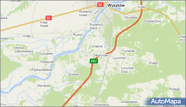 mapa Deskurów, Deskurów na mapie Targeo