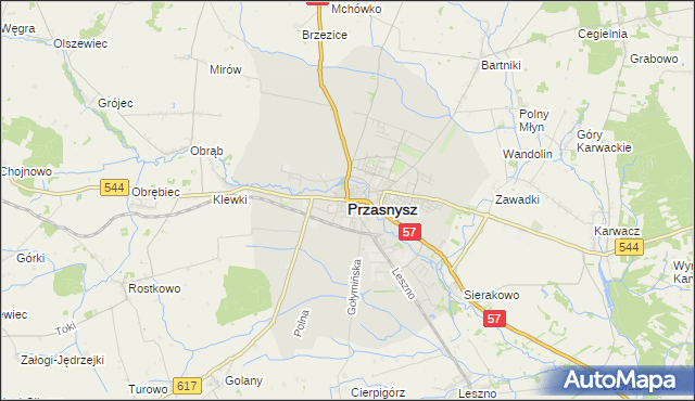 mapa Przasnysz, Przasnysz na mapie Targeo