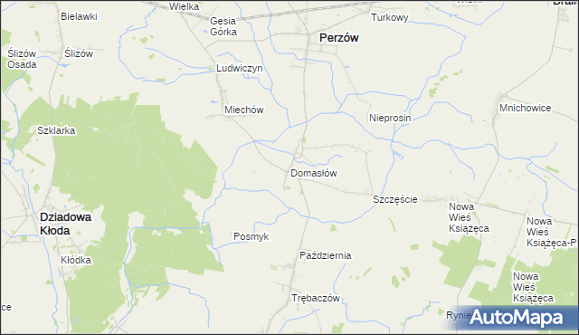 mapa Domasłów, Domasłów na mapie Targeo