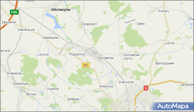 mapa Goczałków, Goczałków na mapie Targeo