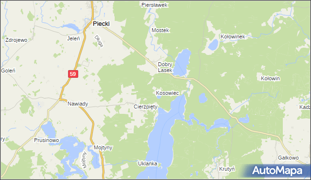 mapa Kosowiec, Kosowiec na mapie Targeo