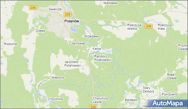mapa Racibórz Polanowski, Racibórz Polanowski na mapie Targeo