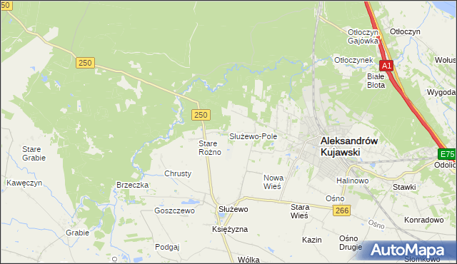mapa Służewo-Pole, Służewo-Pole na mapie Targeo