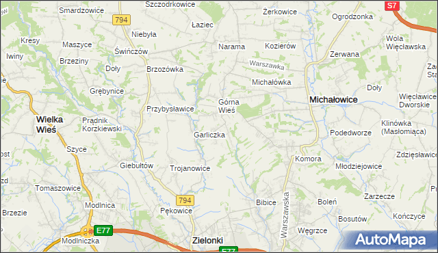 mapa Wola Zachariaszowska, Wola Zachariaszowska na mapie Targeo