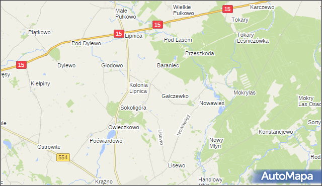 mapa Gałczewko, Gałczewko na mapie Targeo