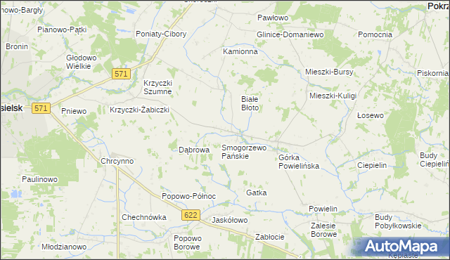 mapa Smogorzewo Włościańskie, Smogorzewo Włościańskie na mapie Targeo