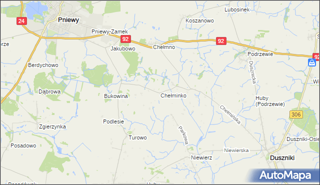 mapa Chełminko, Chełminko na mapie Targeo