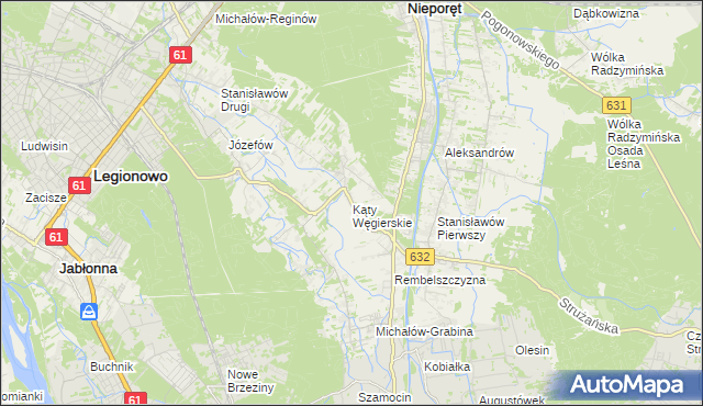 mapa Kąty Węgierskie, Kąty Węgierskie na mapie Targeo
