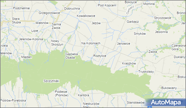 mapa Roztylice, Roztylice na mapie Targeo