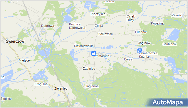 mapa Domaradz gmina Pokój, Domaradz gmina Pokój na mapie Targeo