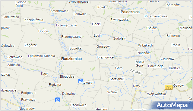 mapa Ibramowice, Ibramowice na mapie Targeo