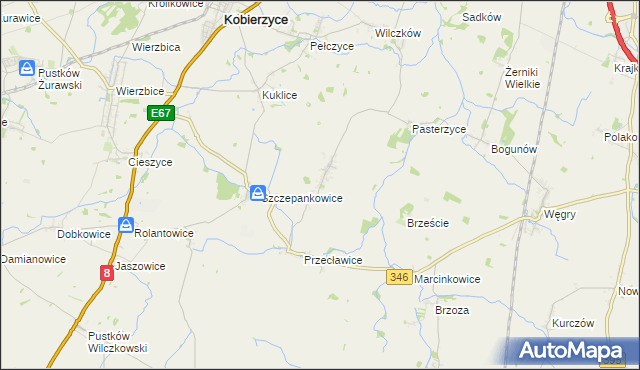 mapa Jaksonów, Jaksonów na mapie Targeo