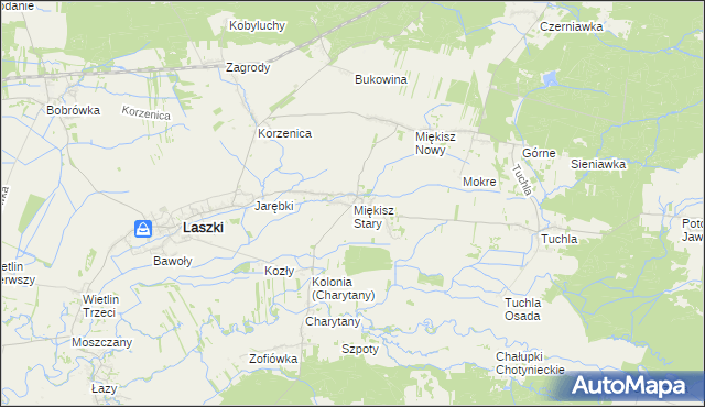 mapa Miękisz Stary, Miękisz Stary na mapie Targeo