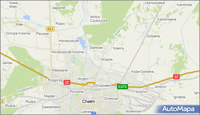 mapa Okszów, Okszów na mapie Targeo