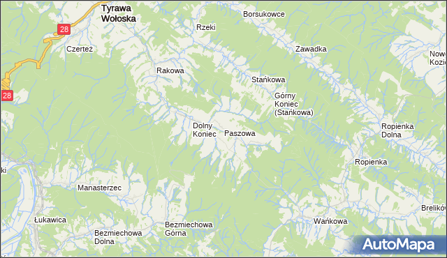 mapa Paszowa, Paszowa na mapie Targeo