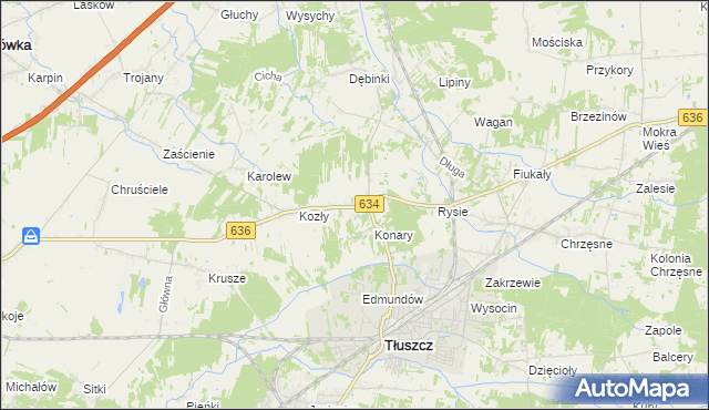 mapa Wólka Kozłowska, Wólka Kozłowska na mapie Targeo