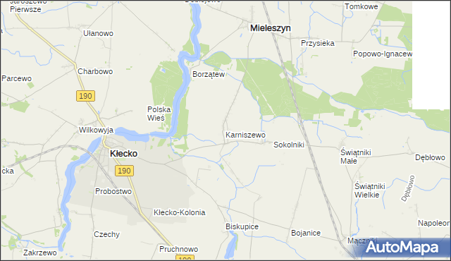 mapa Karniszewo, Karniszewo na mapie Targeo