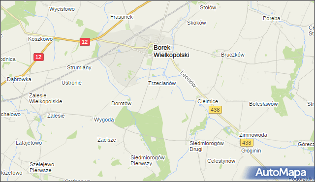 mapa Trzecianów-Osiedle, Trzecianów-Osiedle na mapie Targeo