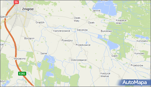 mapa Przedkowice, Przedkowice na mapie Targeo