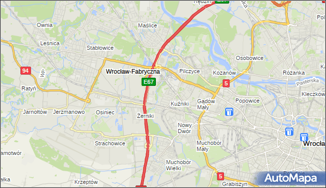 mapa Fabryczna, Fabryczna na mapie Targeo